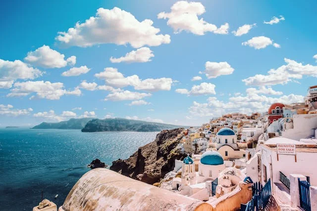 view of arab type white houses